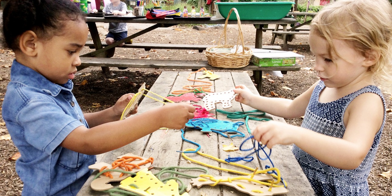 Learning activity on the nature playground