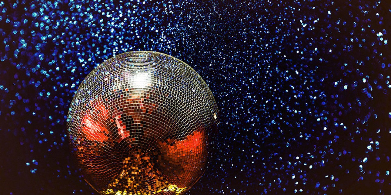 70s theme for ArtStart - disco ball
