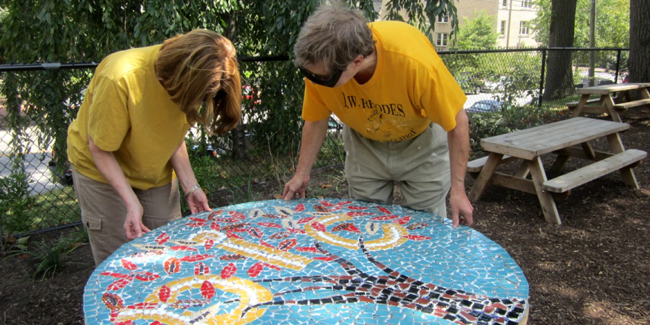 Area artists install original mosaic